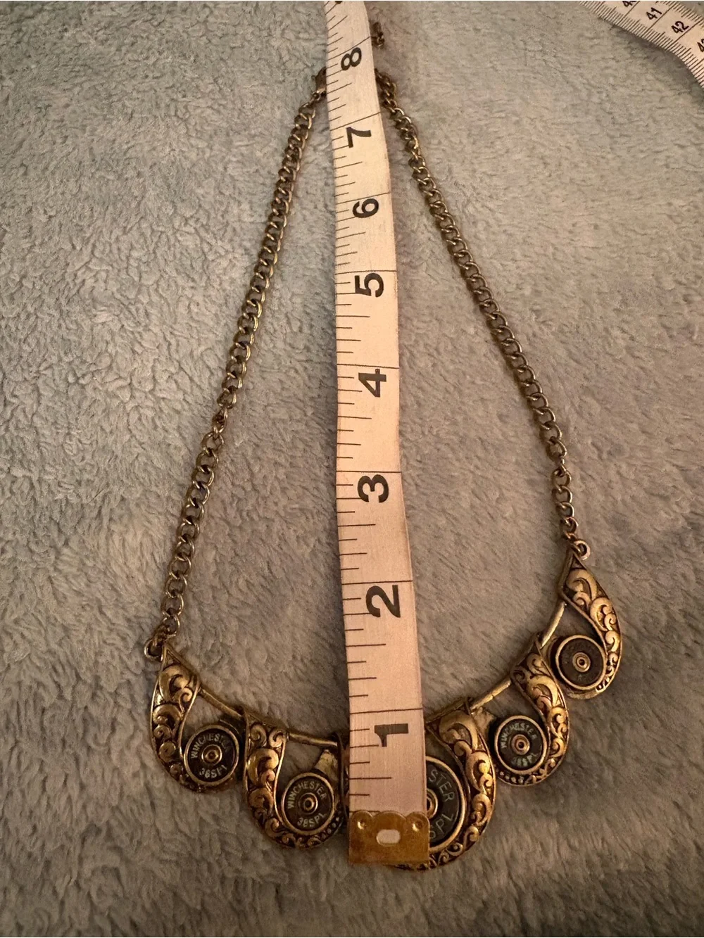 Necklace Western Steampunk Bullet Winchester Brass Statement Collar